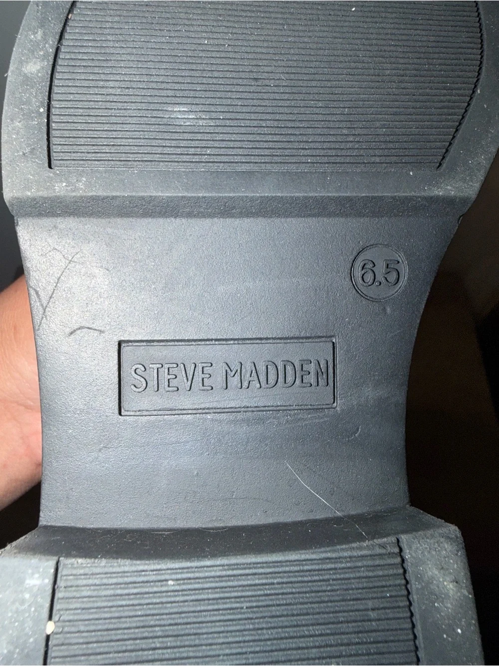 Steve Madden Black Knee High Riding Boots Size 6.5 Side Zip